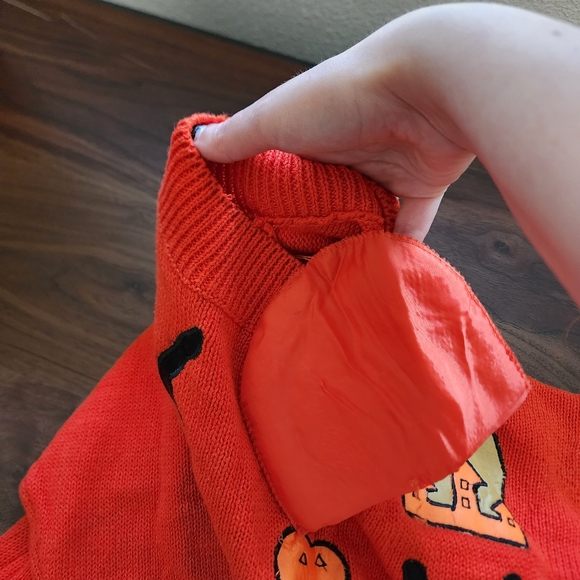 NWT Vintage Shenanigans Halloween Pumpkin Embroidered Sweater - Picture 7 of 9